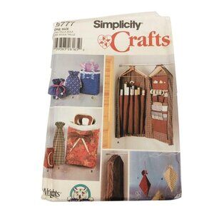 Vintage Simplicity Sewing Pattern 5777 Gift Wrap Accessories Organizer Bags